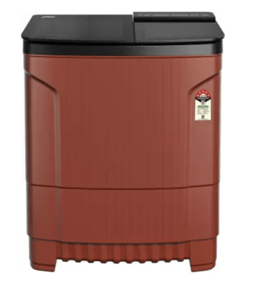 Godrej 8 kg 460 W PowerMax Wash Motor, Boderless Design With Toughened Glass Lid Semi Automatic Top Load Washing Machine Red  (WSEDGE ULT 80 5.0 DB2M CSRD)